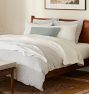 White Float Stripe Organic Duvet