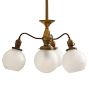 Antique 3-Arm Victorian Chandelier with Central Light