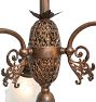 Antique 3-Arm Victorian Chandelier with Copper-Flashed Finish