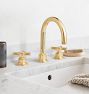 Descanso Tall Spout Cross Handle Widespread Bathroom Faucet