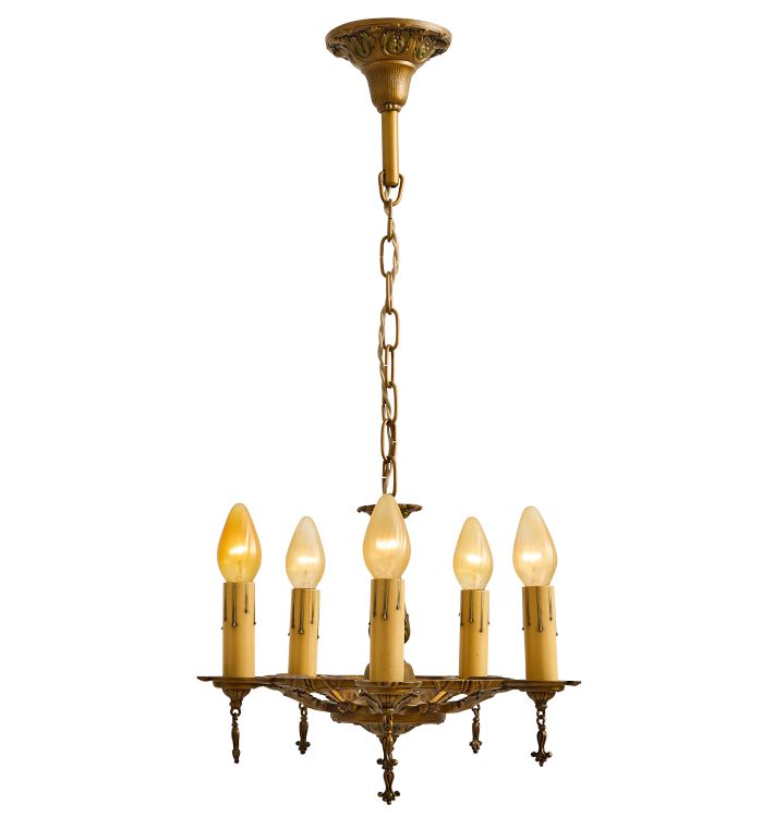 Vintage Classical Revival 5-Light Candle Chandelier