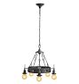 Vintage 5-Light Romance Revival Bare Bulb Chandelier