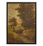 Antique Artist-Signed Bucolic Oil Painting