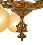 Vintage Classical Revival 5-Light Bare Bulb Chandelier