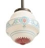 Vintage Pendant with Stenciled Classical Revival Shade