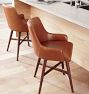 Dexter Leather Swivel Counter &amp; Bar Stool