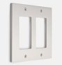 Fenton Double GFCI Switchplate, Brushed Nickel