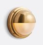 Seabeck 9" Half-Lid Round Bulkhead Sconce, Natural Brass
