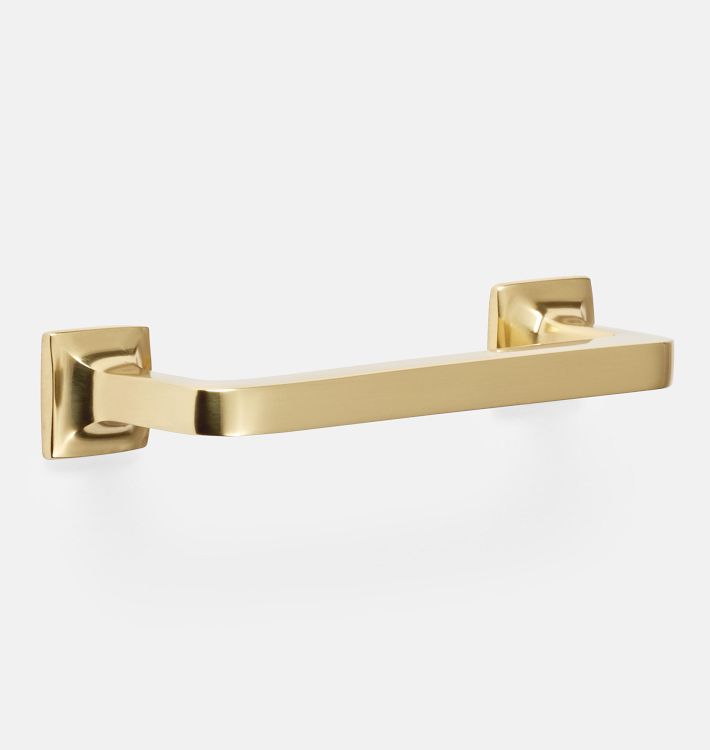 Mission Drawer Pull, 3" - Aged Brass - Thin