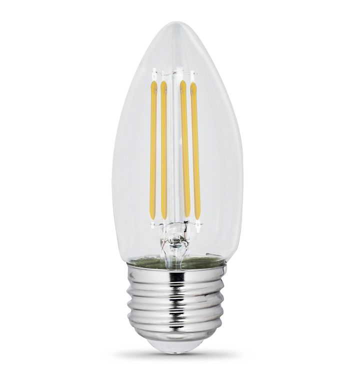 FEIT LED Filament B10 Clear 5.5W 60We Bulb 2 Pack, Title 20 Compliant - Standard Base