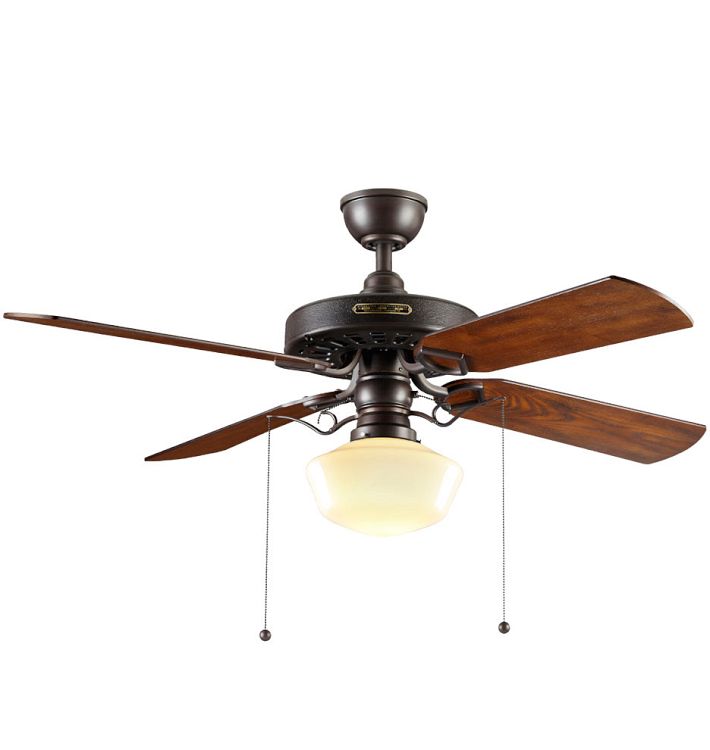 Heron Ceiling Fan with Classic Opal Shade