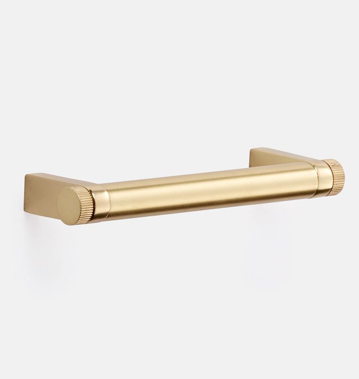 West Slope Drawer Pull - 4" - Aged Brass