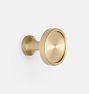 Perles Cabinet Knob, 1" - Brushed Satin Brass