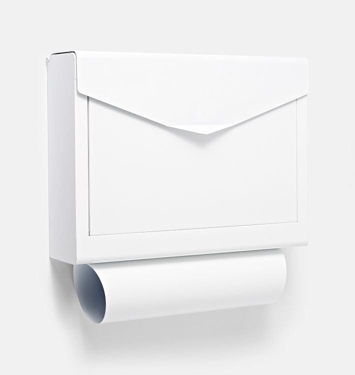 Emily Locking Wall Mounted Mailbox, White