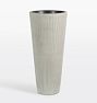 Modern Textured Cylinder Planter, Extra Large, Cement