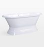 Cromwell Cast Iron Double Roll Tub - 7" Drilled