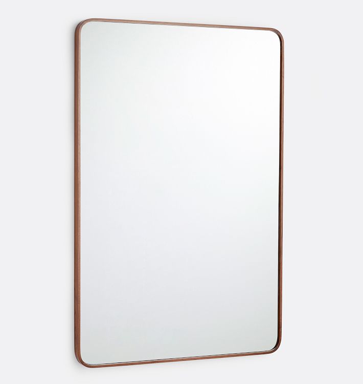 DNU - Bentwood Rounded Rectangle Mirror, 32" x 48" - Walnut