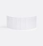 24in Pearl White Fluted Glass
