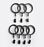 3/4" Drapery Curtain Ring Set, Oil-Rubbed Bronze - Set of 7