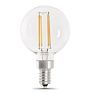 FEIT LED Filament G16.5 Clear 5.5W 60We Bulb 2 Pack, Title 20 Compliant - Candelabra Base