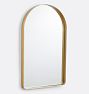 Deep Frame Arched Mirror, 24" x 40" - Aged Brass