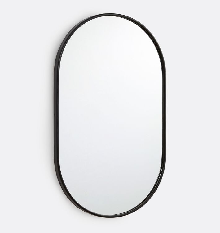 OPEN BOX Pill Metal Framed Mirror, Oil-Rubbed Bronze