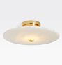 Ankeny 16" Alabaster LED Flush Mount, Aged Brass