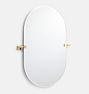 Meadows Frameless Pill Pivot Mirror, 22" x 36" - Aged Brass