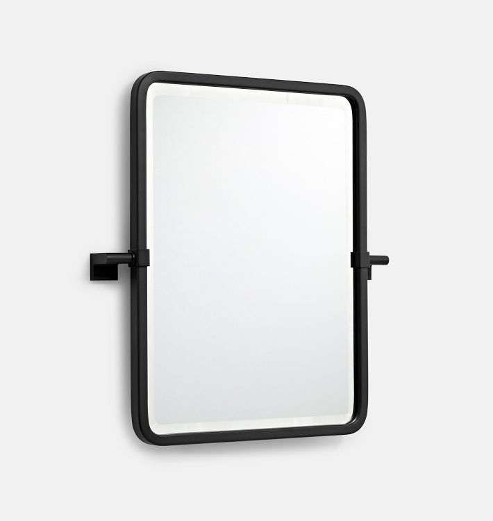 Meadows Rounded Rectangle Pivot Mirror, 20" x 24" - Oil-Rubbed Bronze