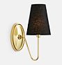 Berkshire Sconce, Aged Brass and Black Shade