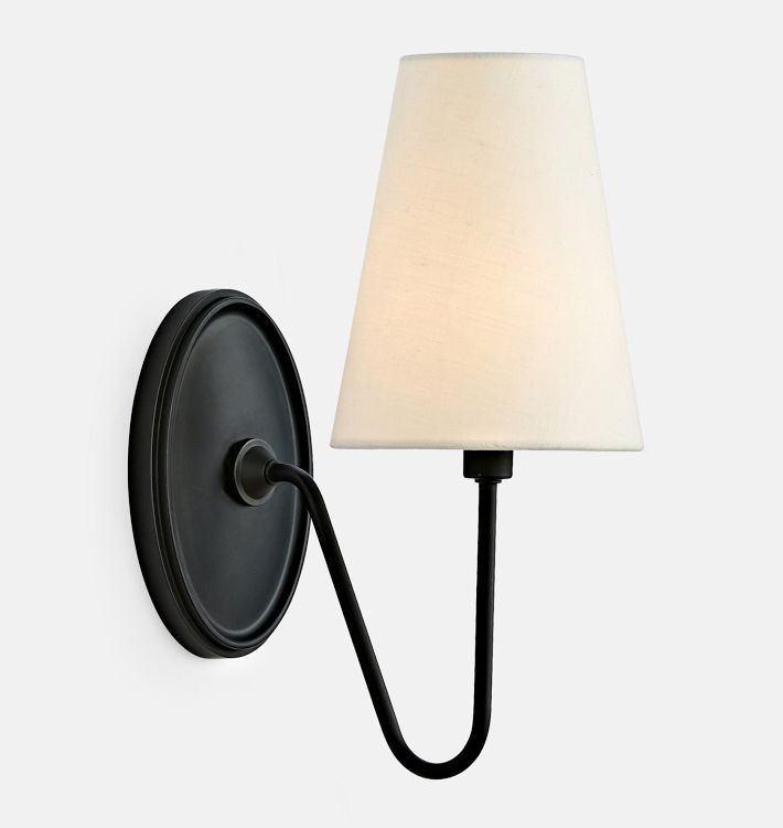 Berkshire Sconce, Oil-Rubbed Bronze and White Shade