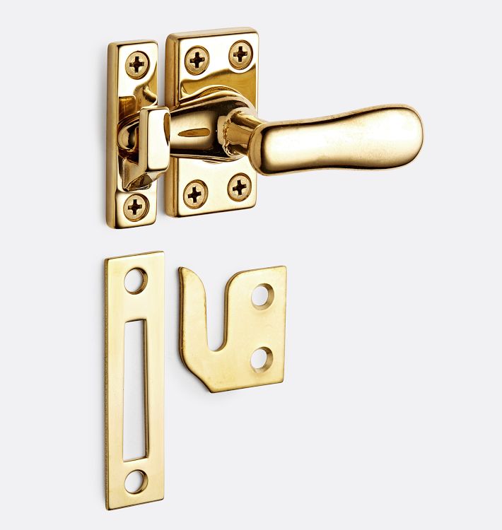 Casement Window Lock, Unlacquered Brass