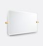Trask Frameless Wide Rectangle Pivot Mirror, 38" x 24" - Aged Brass