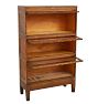 Vintage Quartersawn Oak 3-Section Barrister Cabinet by Globe