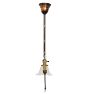 Antique Copper-Flashed Victorian Converted Gas / Electric Pendant