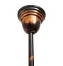 Antique Copper-Flashed Victorian Converted Gas / Electric Pendant