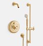 Connor Pressure Balanced Shower Set With Handshower, Aged Brass