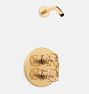Tolson Thermostatic Shower Set, Aged Brass