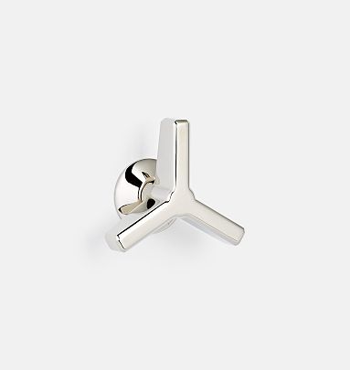 Blair Cross-Handle Toilet Flush Lever - Polished Nickel