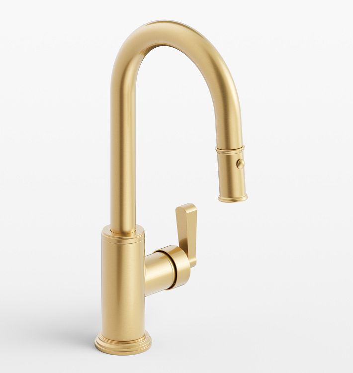 Blair Pull Down Kitchen Prep Faucet - Aged Brass