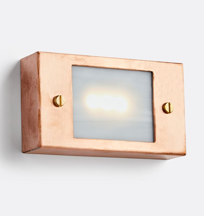 McCleery Surface Mount Deck Light, Raw Copper