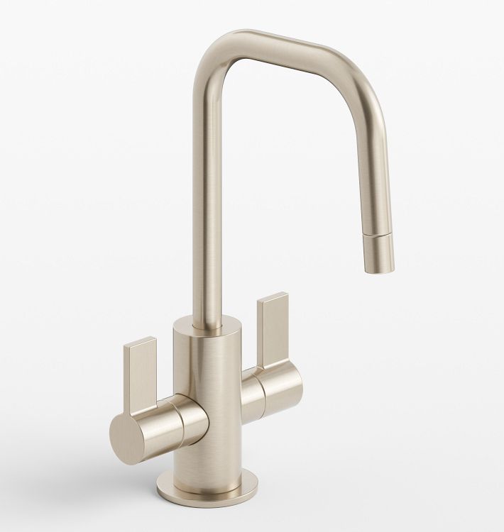 West Slope Square Neck Hot and Cold Water Dispenser with Tank & Filtration System, Brushed Nickel