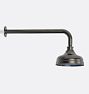 14-1/4" Wall Mount Shower Arm with 6" Shower Head - Gun Metal