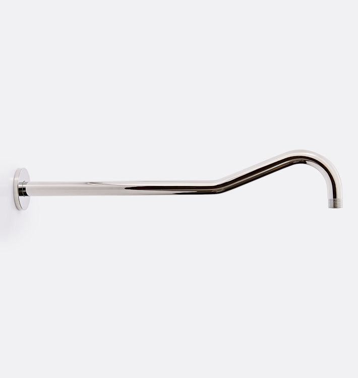 17-1/2" Wall Mount Gooseneck Shower Arm - Polished Nickel