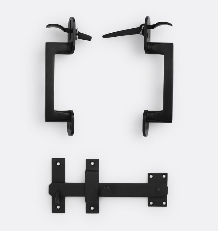 Gate Double Thumb Latch, Matte Black