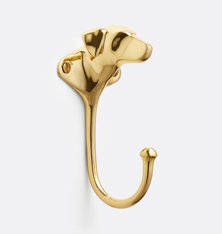 Cast Brass Dog Hook
