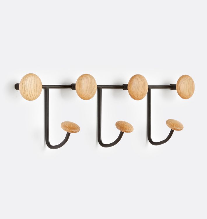 Pebbled 7 Hook Rack