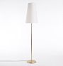 KIT Berkshire Aged Brass Floor Lamp with White Shade NEW