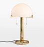 Altadena Glass Shade Table Lamp, Aged Brass