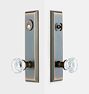 Putman Octagonal Knob / Knob Exterior Door Hardware Tube Latch Set, Burnished Antique 2.375"